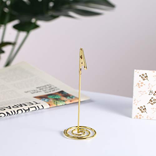 Gold 12pcs Table Card Holders with Base – Wedding & Event Place Card Clips