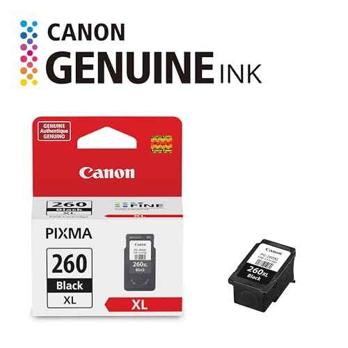 Canon PG-260 XL Genuine Black Ink Cartridge, Compatible with TS5320/6420/6420a,TR7020/7020a