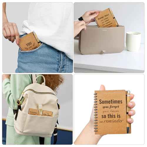 20 Pcs Employee Appreciation Gifts Bulk - 10 Sets of Inspirational Spiral Notebooks with Motivational Pens, Small Notepads for Coworkers, Office Staff, Team, Volunteer, Nurse, Teachers, Thank You Gifts