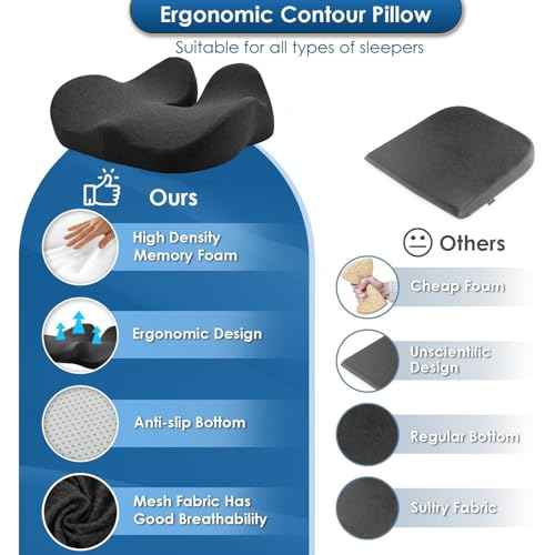 Large Seat Cushion for Office Chairs,Tailbone Pain Relief Butt, & Coccyx, Hip, Pressure & Sciatica Relief,Office Chair Cushion & Car Seat