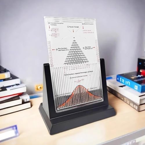 Desk Galton Board Experiment Kit with Bell Curve Demonstration, 12x12x17cm