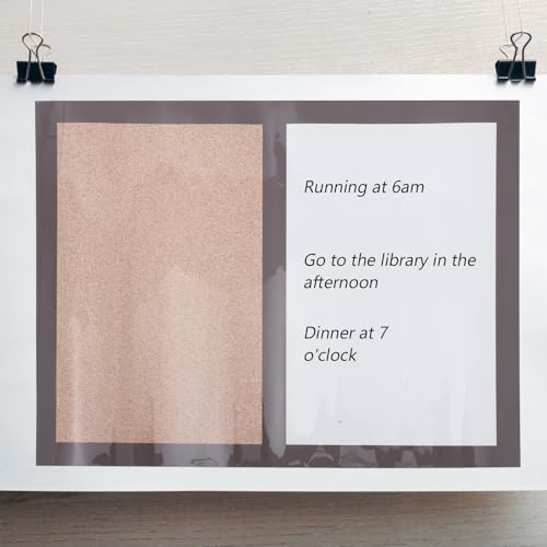 Lightweight Cork & Whiteboard Wall Panel - Half-Size Memo Board for Office & Home