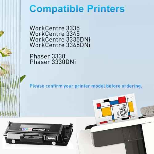 3330 3335 Toner Cartridge Replacement for Xerox 106R03622 for WorkCentre 3335 3345 Phaser 3330 Printer High Capacity - 8,500 Pages (1 Black)