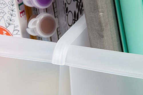 IRIS USA 8-Pack Connecting Clear Magazine & Book Bins for Classroom & Office Storage