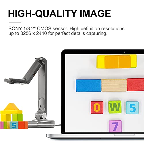 JOYUSING V500S 8MP Document Camera for Classroom & Remote Teaching USB Visualiser