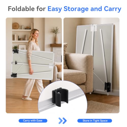 Maxtek 36x24 Inch Whiteboard with Tripod Stand & Adjustable Height - Portable Dry Erase Board for Presentation & Teaching