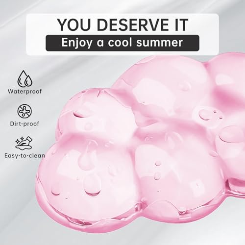 Aszqvd Pink Cloud Gel Wrist Rest and Mouse Pad Set for Ergonomic Comfort