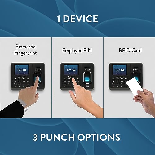 BioTouch Acroprint Self-Contained Biometric Fingerprint & RFID Time Clock