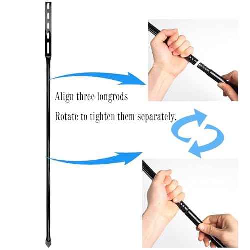 2-Pack Heavy Duty Metal Stakes for Yard Signs, 54 inches Long Holder for Outdoor Lawn Bar Parking Garage Event, Black, Hardware Included