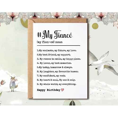 Happy Birthday Card - My Fianc? Definition Card - Funny Birthday Card - Romantic Anniversary Card - Gift For Him Her