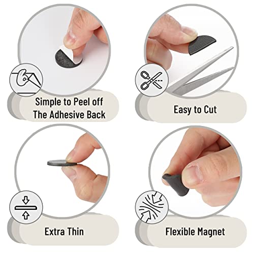 Mr. Pen 120 Pcs Self-Adhesive Magnetic Dots, 0.8" Round, Extra Thin