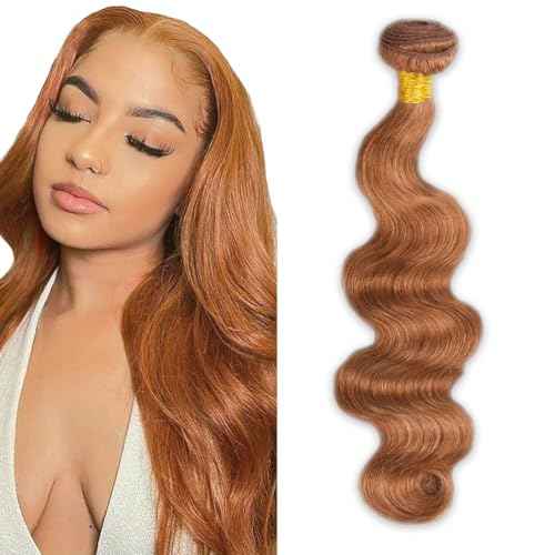 #30 Brown Bundles Body Wave Bundles Human Hair 30 Inch Light Brown Body Wave Bundle Unprocessed Brazilian Virgin Weave Hair 1 Bundle 50 Gram Per Bundle
