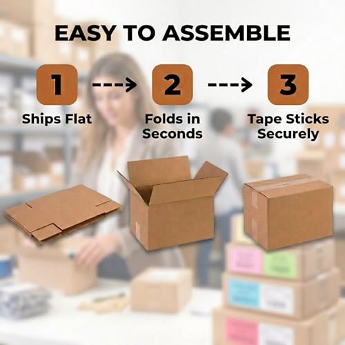 BOX USA 12x12x12 Inch Shipping Boxes (25-Pack) - Corrugated Cardboard Moving & Packing