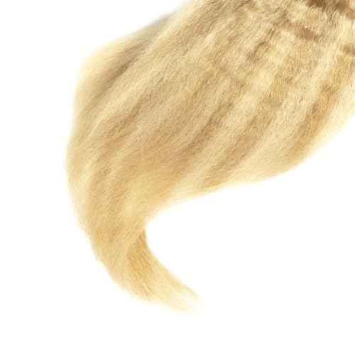 20 22 24 Inch P27/613 Highlight Blonde Bundles Human Hair Yaki Straight Bundles Honey Blonde Kinky Straight Bundle Unprocessed Brazilian Virgin Weave Hair 3 Bundle 50 Gram Per Bundle
