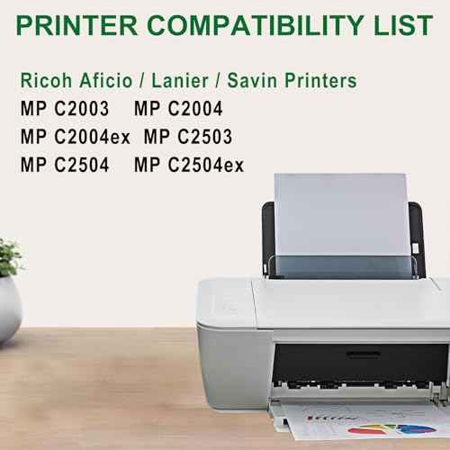MP C2003 C2503 Black Toner Cartridge - High Yield, Replacement for Ricoh Aficio / Lanier / Savin MP C2003, C2503, MP C2004, C2504 Printers 841918 Toner Cartridge - Black,1 Pack