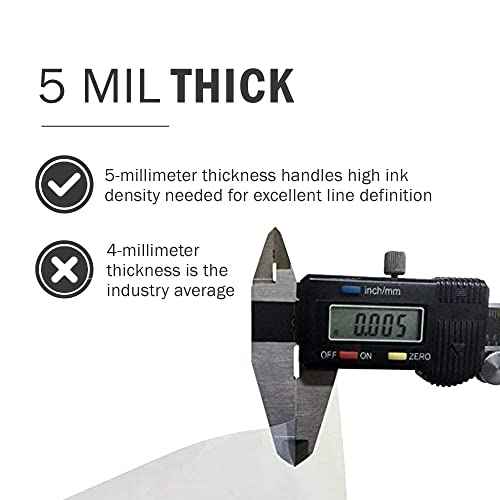 Screen Print Direct¢ç Waterproof Inkjet Transparency Sheets(13" x 19" - 25 Sheets) - Transparency Film for Silk Screen Printing, Inkjet Film Sheets for Screen Printers - Screen Printing Supplies