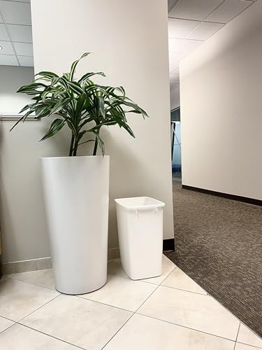 Rubbermaid Small 21-Quart White Trash Can - 1 Pack, Kitchen Bathroom Office