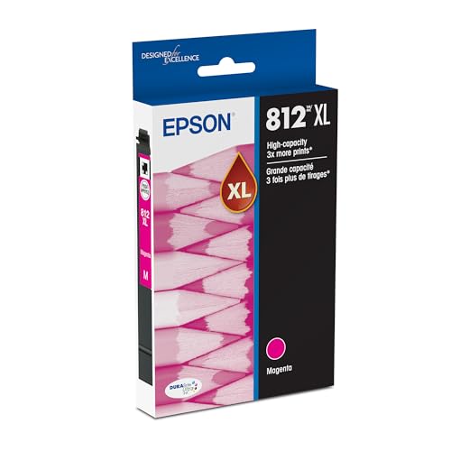 EPSON 812 DURABrite Ultra Ink High Capacity Magenta Cartridge (T812XL320-S) Works with WorkForce Pro WF-7310, WF-7820, WF-7840, WorkForce EC-C7000