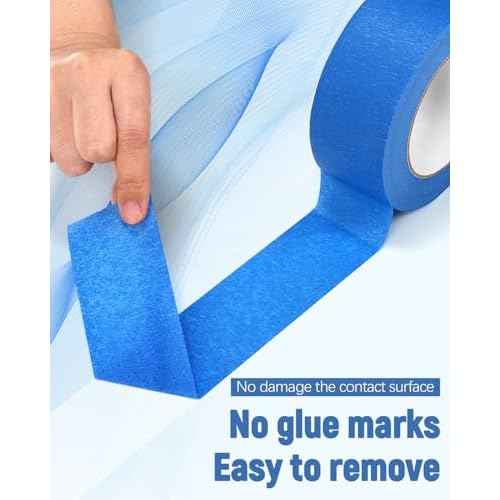 Painter's Tape 12 Rolls (Totaling 660 Yards) 1.88 inches x 55 Yards Blue Masking Tape for General Purpose Wall Painting, Home Improvement
