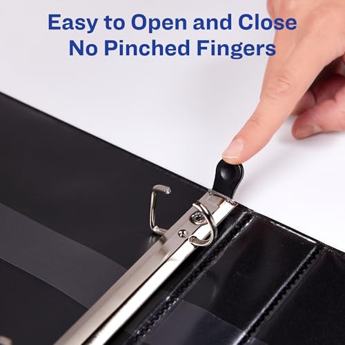 Avery Heavy-Duty Clear View 3 Ring Binders, 3 Inch EZD Rings, 2-Pack of Red Binders (39701)