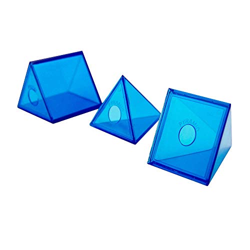 hand2mind Blue Geometric 3D Shapes Set of 12 for Geometry & Volume Exploration