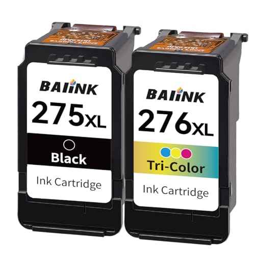 Remanufactured Ink Cartridge Replacement for 275 and 276 Ink Cartridges PG-275XL CL-276XL Compatible with TS3520 TS3522 TS3500 TR4720 TR4700 TR4722 (1 Black, 1 Tri-Color)