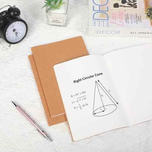 miikoul 24 Pack Blank Kraft Notebooks, 8.3"x5.5" A5 Small Journal Bulk Blank Notebooks 80 Gsm Unlined with 60 Pages A5 Subject Notebooks Traveler Journal Set for Adult Students Office School Supplies