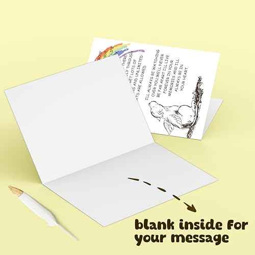 Sympathy Card for Loss of Pet Dog, Pet Loss Cards,Rainbow Bridge Condolence Card, Bereavement Card for Dog Owner, Doggy Bereavement Cards for Family Friends Husband Wife
