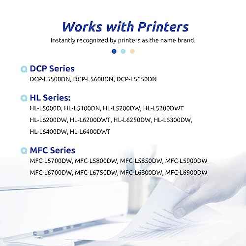INK E-SALE TN850 High Yield Toner Cartridge Compatible Replacement for Brother TN-850 TN820 Toner for Brother DCP-L5650DN HL-L6200DW HL-L6400DWT MFC-L6750DW MFC-L6800DW MFC-L6900DW Ink (4-Pack Black)