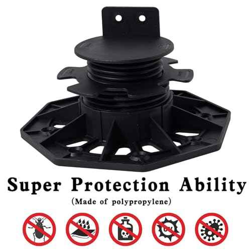 24Pack Adjustable Plastic Pedestal Paver,Floor Slate Support Floor Lift,Deck Support Floor Raising (Unilateral keel Slot)
