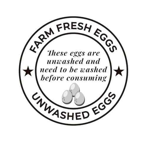 500 Pcs 2 inch Farm Fresh Eggs Carton Stickers Unwashed Eggs Labels for Self Adhesive Bulk Chicken Quail Egg Packaging Sign Decal