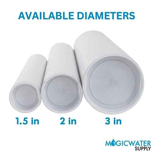 MagicWater Supply Mailing Tube - 3 in x 12 in - White - 10 Pack - for Shipping and Storage of Posters, Arts, Crafts, and Documents