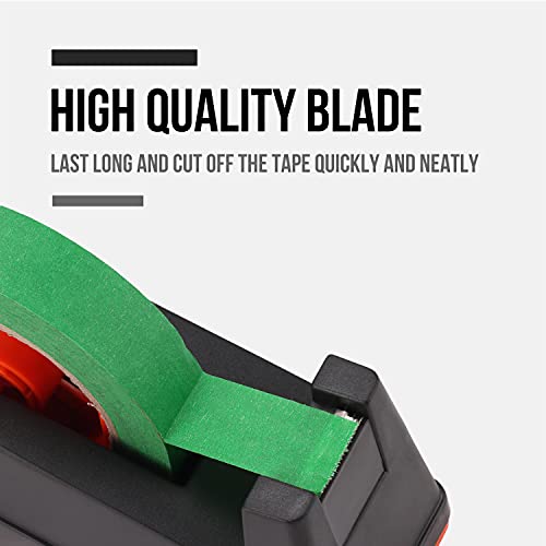 Lichamp Desktop Tape Dispenser with 3-Inch Core – One-Hand, Non-Skid Base, for Masking/Heat Transfer Tapes