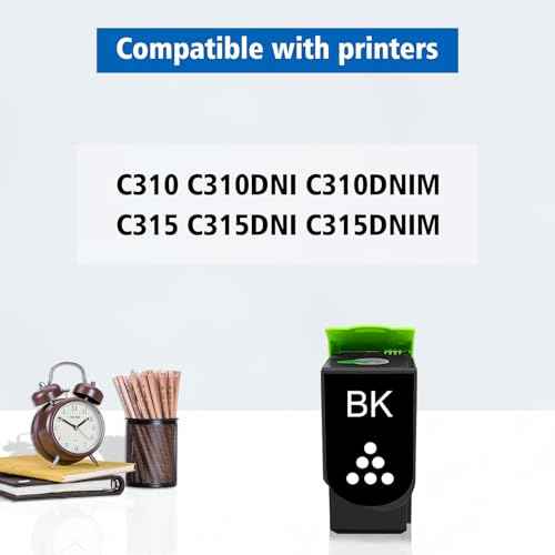 C310 C315 Toner Cartridge Black 3000 Pages Yield Compatible for Xerox C310 C310DNI C310DNIM C315 C315DNI C315DNIM Printer 006R04356 (BK)