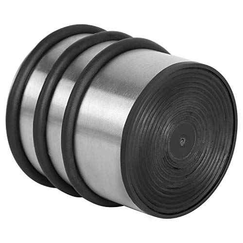 KINJOEK 3 PCS Heavy Weight Door Stopper, No DrillStainless Steel Door Stop with Protective Rubber Bands Door Wedge for Office, Home, Garage, Laundry Door