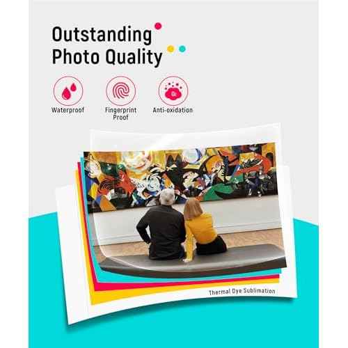 Liene M100 4x6'' Photo Printer, Phone Printer 100 Sheets & 3 Cartridges, Full-Color Photo, Portable Instant Photo Printer for iPhone Android, Thermal Dye Sublimation, Wi-Fi Picture Printer 100 Papers
