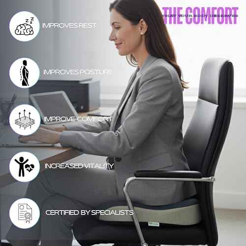 Butterfly Orthopedic Seat Cushion for Tailbone & Sciatica Pain Relief ? Ergonomic Memory Foam Pillow | Lower Back Support | Washable Cover | Office Chair, Car, Wheelchair, Stadium Use