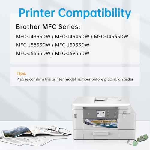 8-Pack LC406 Ink Cartridges for Brother LC-406 LC406XL Work for MFC-J4335DW MFC-J4345DW MFC-J4535DW Printer (BK/C/M/Y x2)