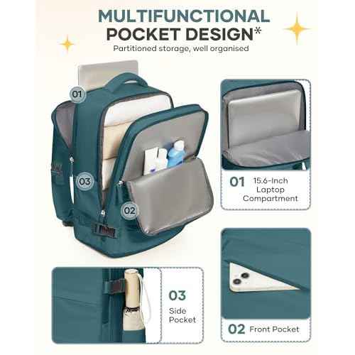 Travel Backpack For Women Men Airline Approved Carry On Backpack Flight Approved Waterproof Sports Luggage Backpack Casual Daypack Small Hiking Backpack
