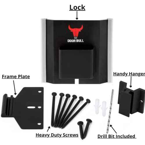 Door Barricade | Door Jam Door Stoppers Security Bar Add Extra Security to Your Inward Opening Front Door at Home - an Innovative Solution for Door Security (Matte Black)
