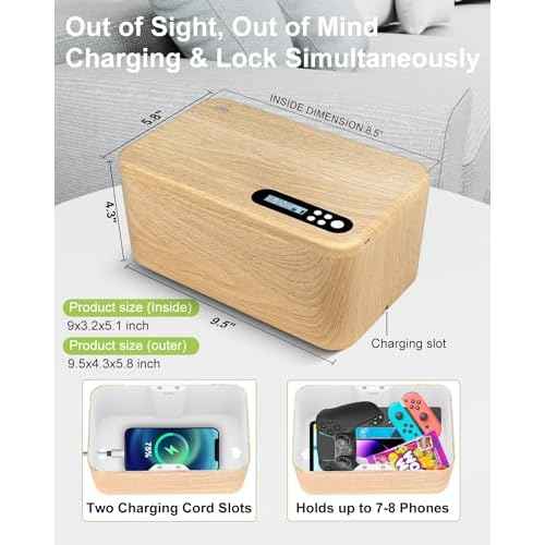 ySky Safe Timed Lock Box, Phone Lock Box with Timer Unplug from Phones,Video Games,Social Media,Snacks&Cravings,Self-Control Lockable Storage Box, Phone Locker Time Locking Container for Better Habits