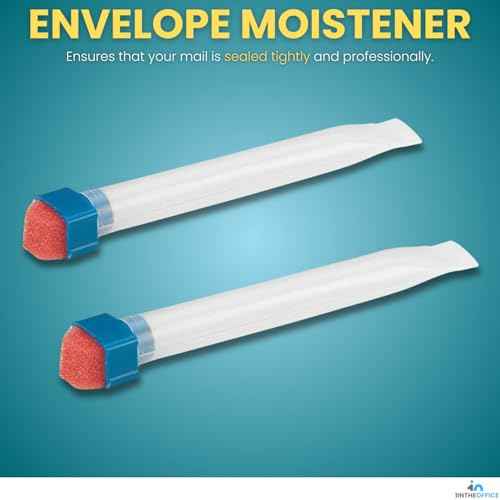 1InTheOffice Envelope Moistener, Stamp Moistener, Envelope Sealer Sponge, 2 Pack