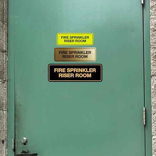 Signs ByLITA Standard Fire Sprinkler Riser Room Sign (Red) - Medium (5 Pack)
