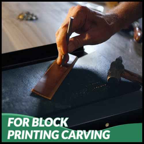 Suzile Bench Hook Metal Inking Plate Linoleum Printmaking Block Stop Ink Plate Printing Supplies Linocut Carving Tools for Block Printing Wood Carving, 9 x 7 x 1 Inches(4 Pcs)