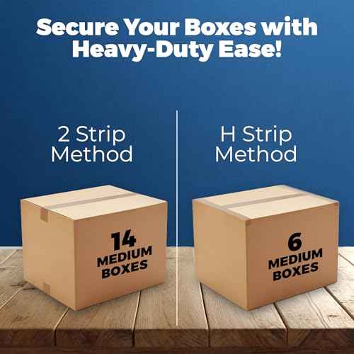 Heavy Duty Clear Packing Tape with Dispenser 1.88" X 22.2 Yd, Shipping Tape, Moving Supplies & More. Pack of 3