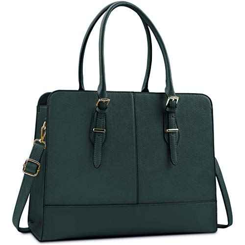 Laptop Bag for Women Leather Work Tote 15.6 Inch Laptop for Computer Messenger Bag Waterproof Briefcase Business Office Professional Large Capacity Handbag Shoulder Teacher Nurse Bag