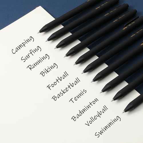 Mr. Pen- Retractable Gel Pens, 10 Pack, Black Ink Gel Pens, Black Barrels, Fast Dry, Fine Point 0.5mm