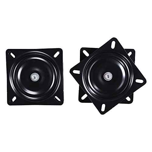 Frassie 2 Pack 8 Inch Bar Stool Chair Swivel Plate Replacement, 360 Degree Swivel Square Heavy Duty Turntable for Recliner Chair