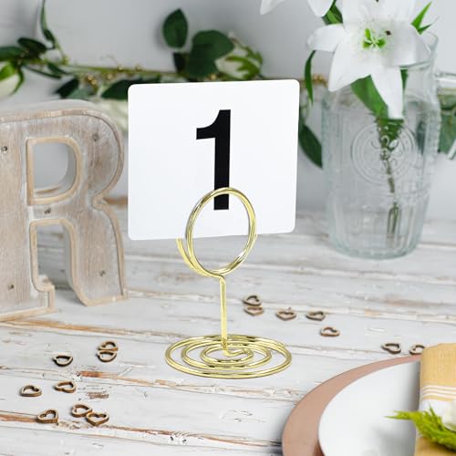 10 Pcs Gold Table Number Holders for Weddings and Events