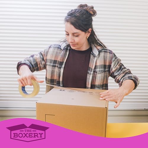 The Boxery 2x110 Yards Clear Packing Tape 36 Rolls - Standard Strength, 1.85 Mil